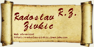 Radoslav Živkić vizit kartica